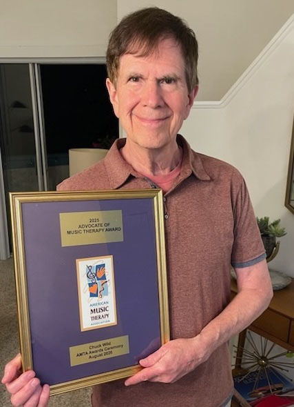 Chuck Wild with 2025 Advocate of Music Therapy Award